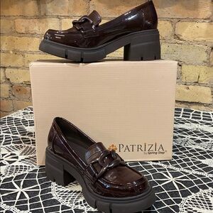 Patrizia Braixen Platform Brown Loafers, sz 38